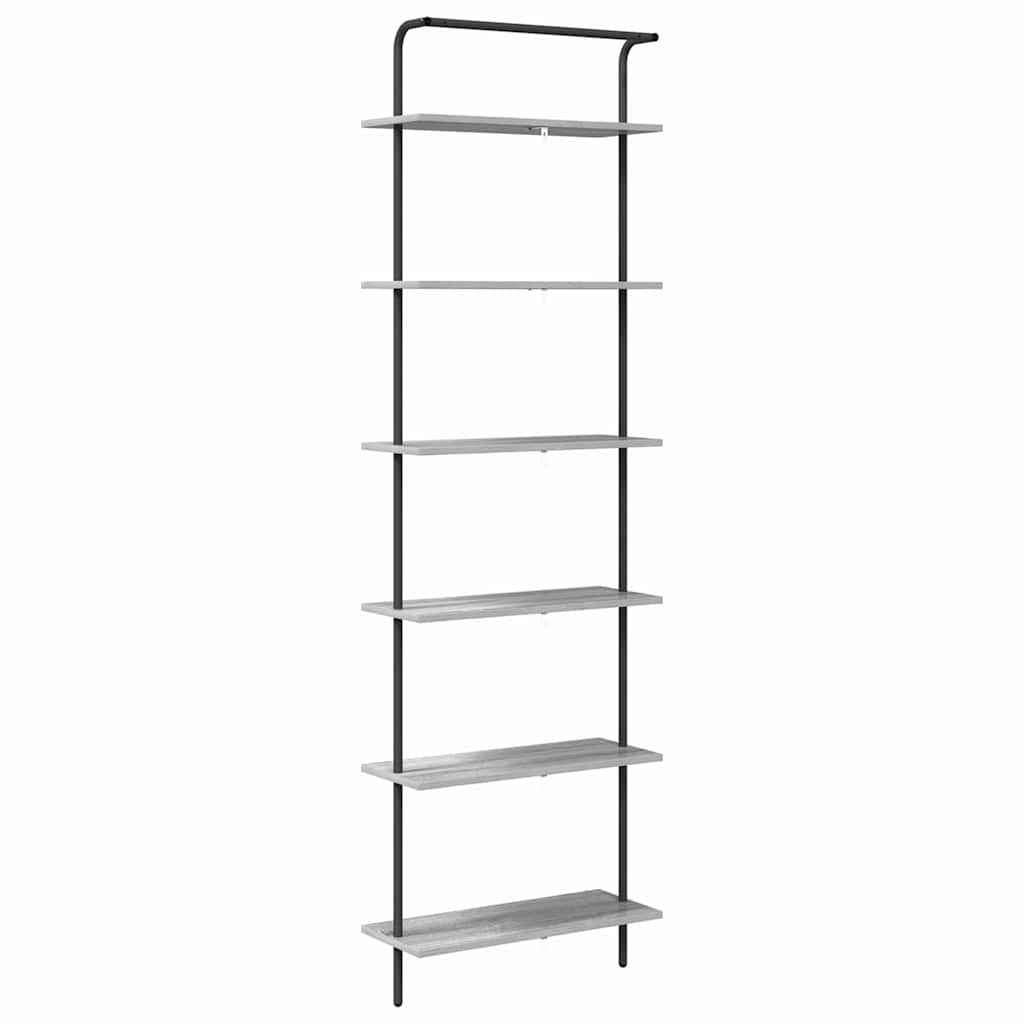 Bücherregal 6 Ebenen 60 x 24 x 203 cm Holzwerkstoff