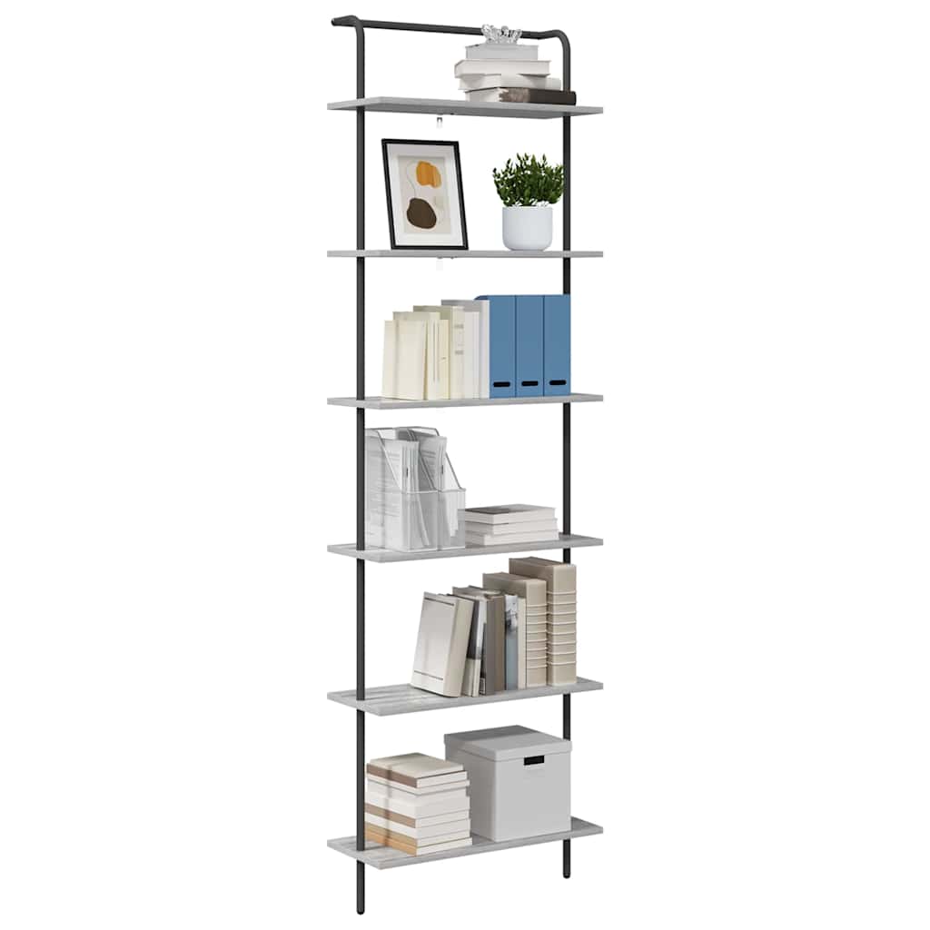 Bücherregal 6 Ebenen 60 x 24 x 203 cm Holzwerkstoff