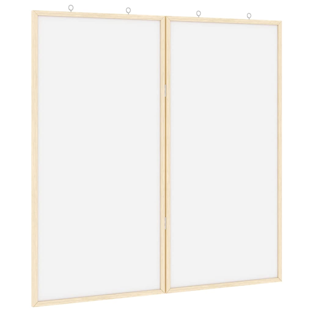 Info-Tafel 80 x 80 x 1,4 cm Massivholz Kiefer Weiß Klappbar