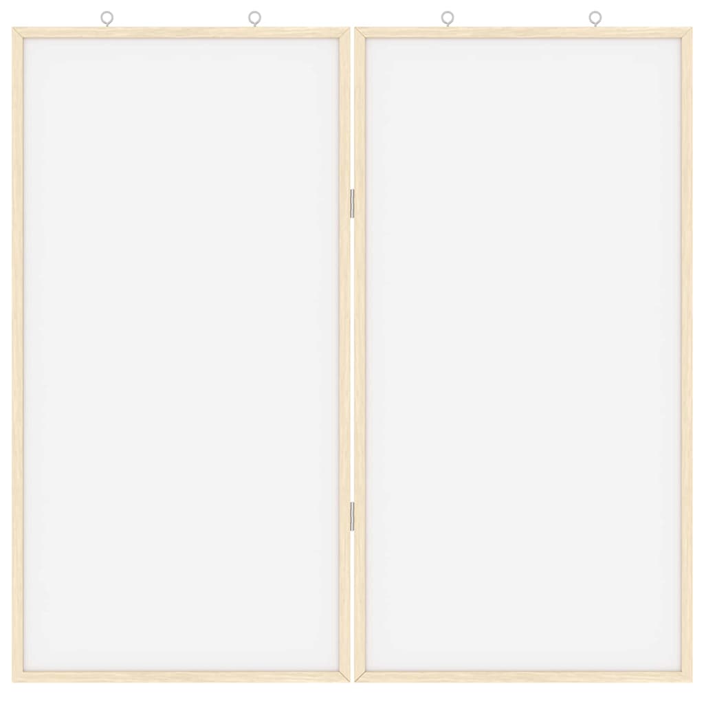 Info-Tafel 80 x 80 x 1,4 cm Massivholz Kiefer Weiß Klappbar
