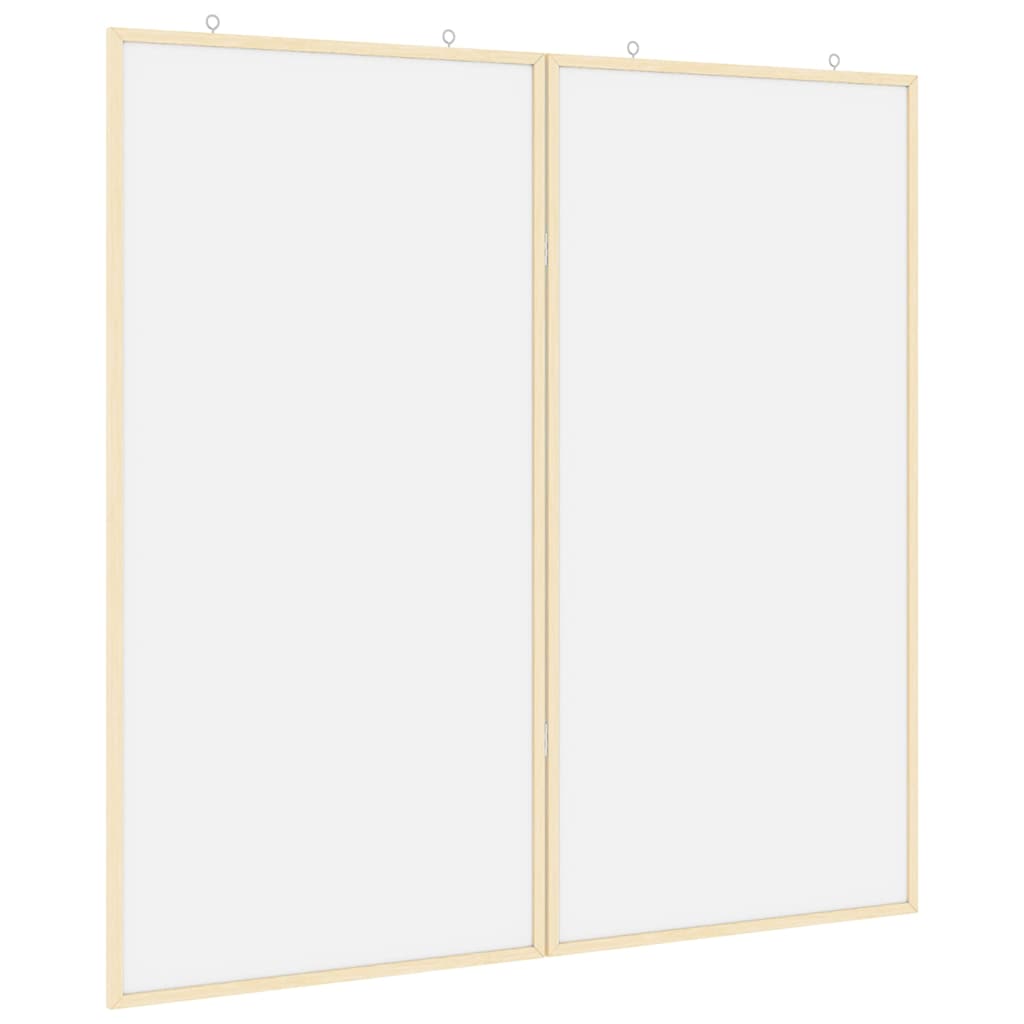 Info-Tafel 100 x 100 x 1,4 cm Massivholz Kiefer Weiß Klappbar