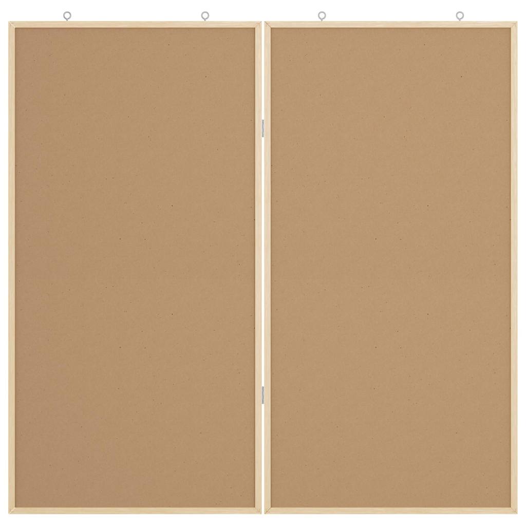 Info-Tafel 100 x 100 x 1,4 cm Massivholz Kiefer Weiß Klappbar