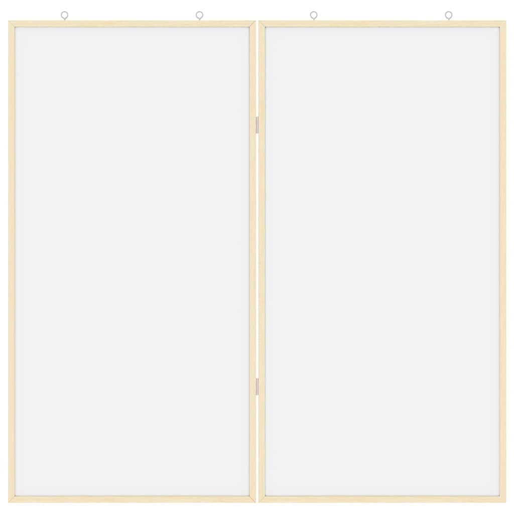 Info-Tafel 100 x 100 x 1,4 cm Massivholz Kiefer Weiß Klappbar