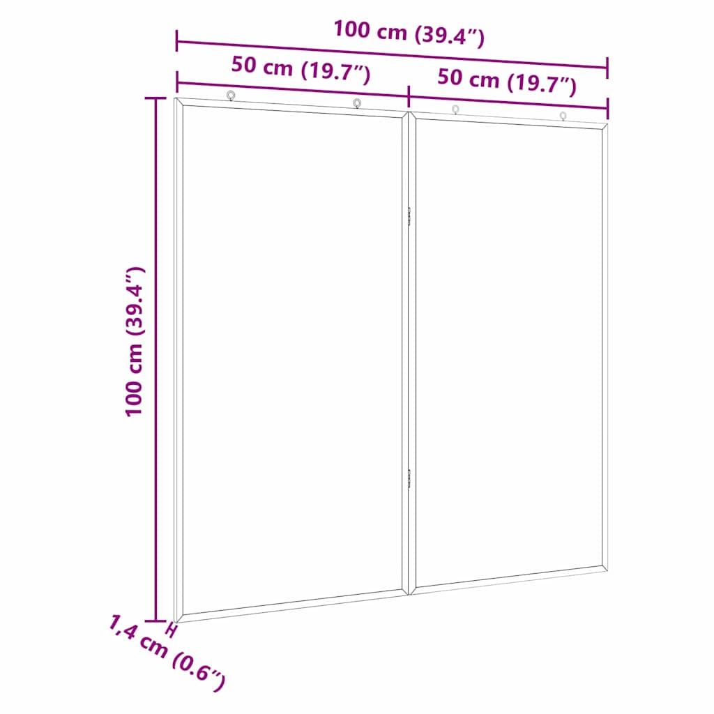 Info-Tafel 100 x 100 x 1,4 cm Massivholz Kiefer Weiß Klappbar