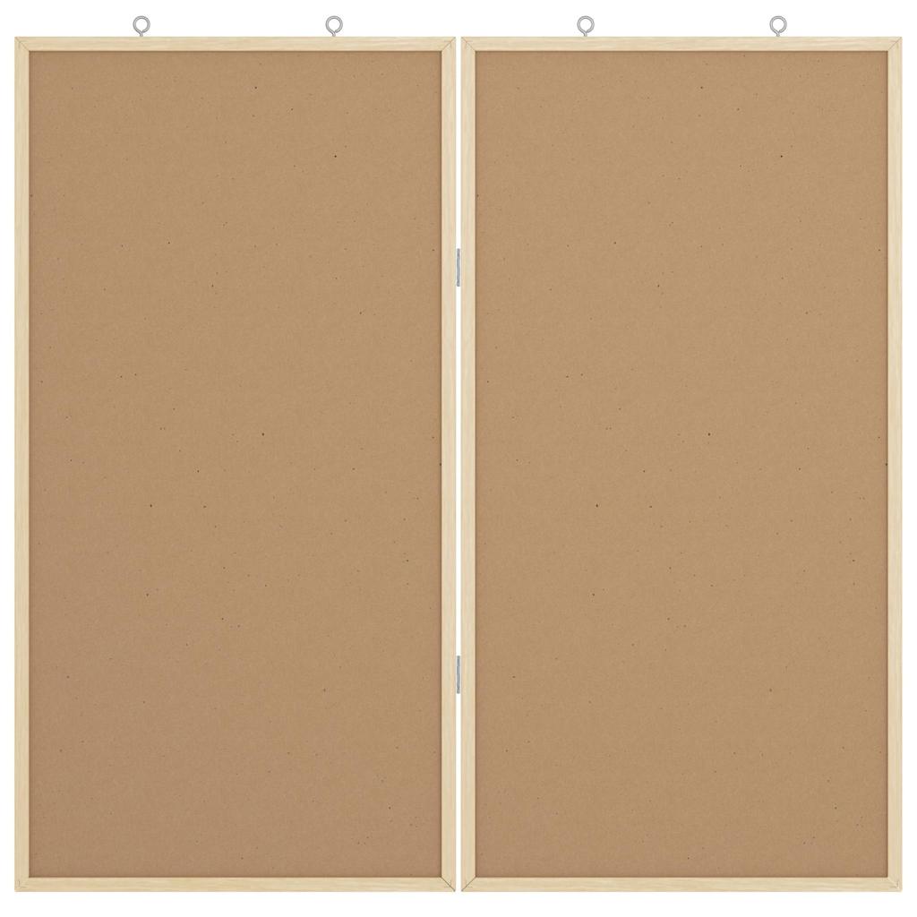 Info-Tafel 80 x 80 x 1,4 cm Massivholz Kiefer Schwarz Klappbar