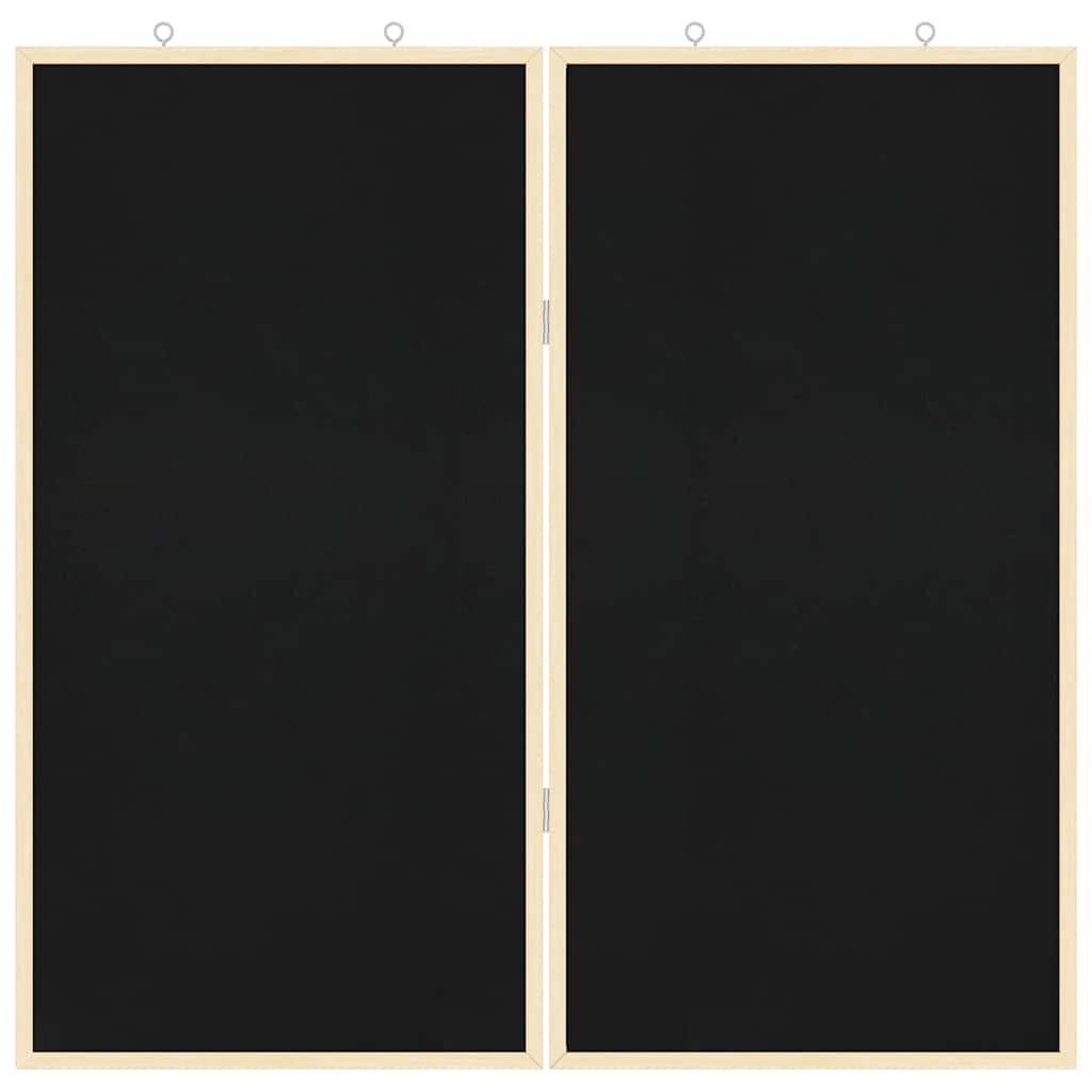 Info-Tafel 80 x 80 x 1,4 cm Massivholz Kiefer Schwarz Klappbar