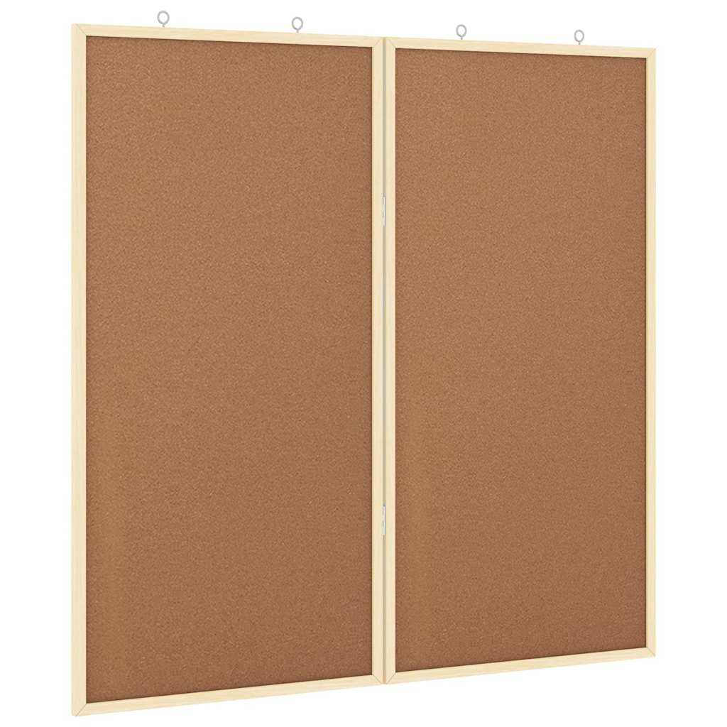 Info-Tafel 80 x 80 x 1,4 cm Massivholz Kiefer Braun Klappbar