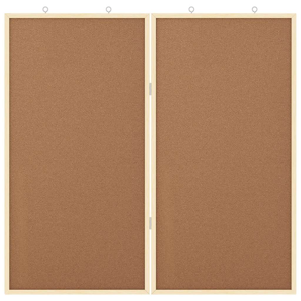 Info-Tafel 80 x 80 x 1,4 cm Massivholz Kiefer Braun Klappbar