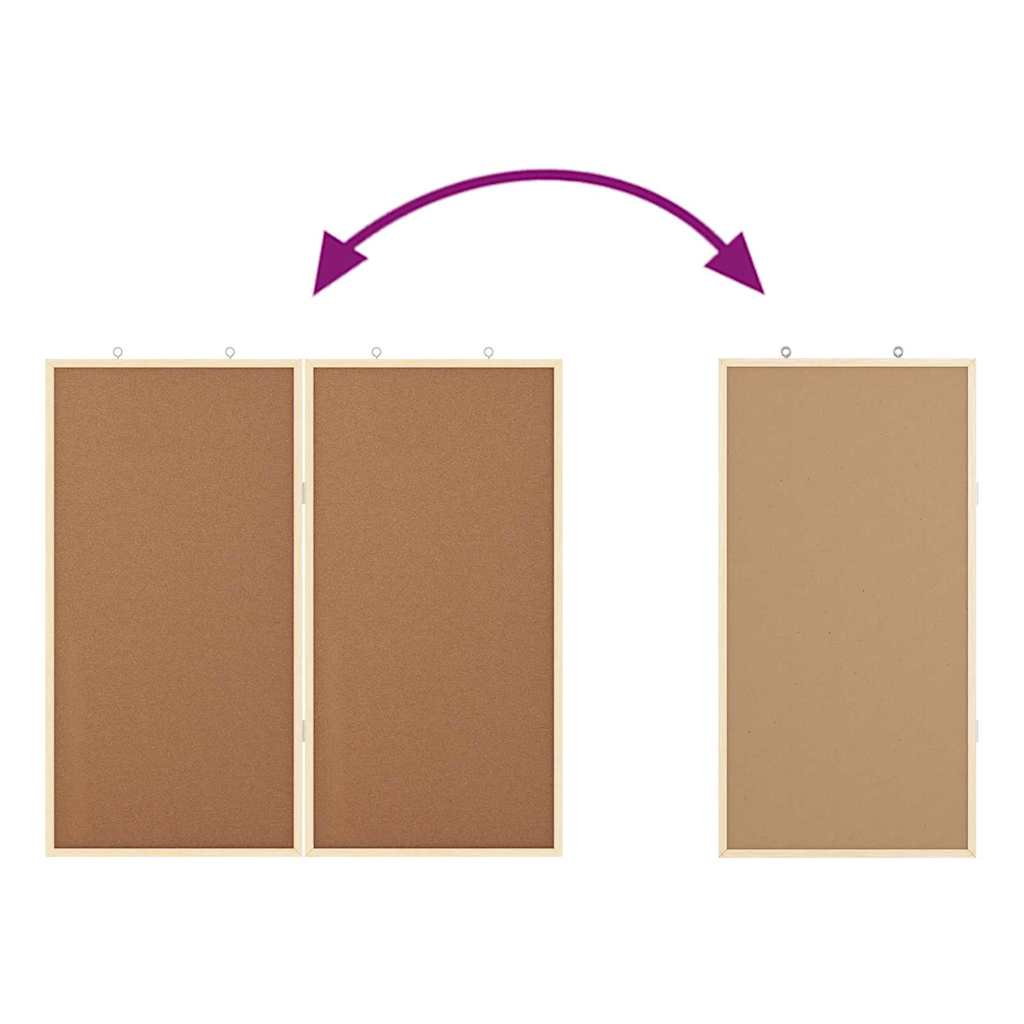 Info-Tafel 80 x 80 x 1,4 cm Massivholz Kiefer Braun Klappbar