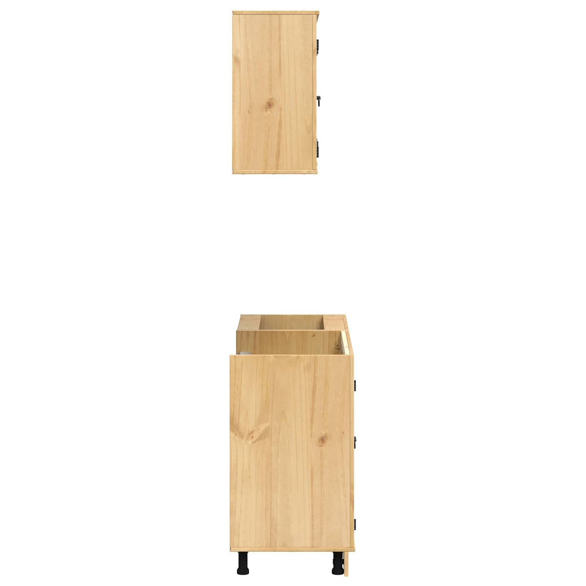 Schrank SKI 4 stk. Honigbraun Massives Kiefernholz