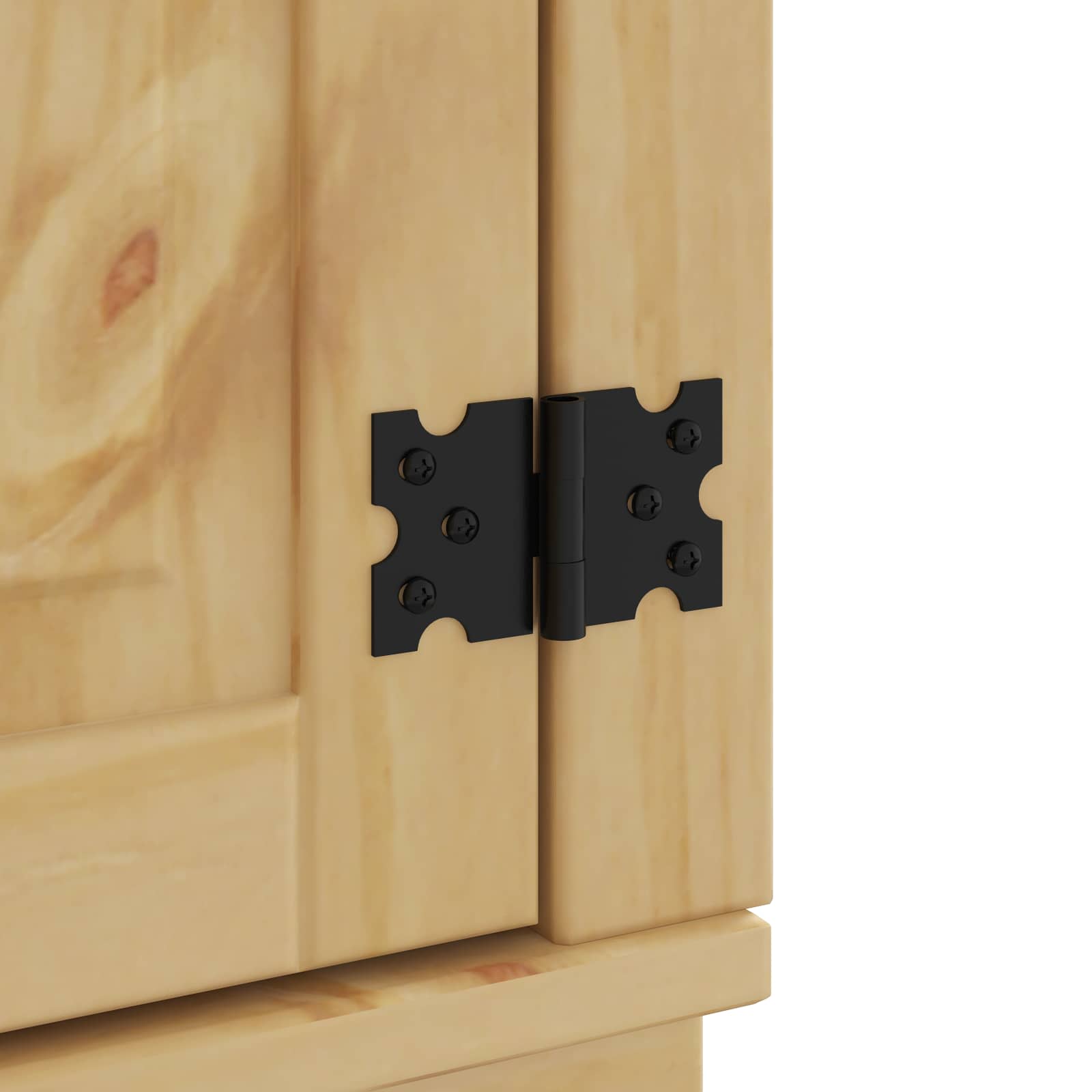 Schrank mit Regal SKI 4 pcs Honigbraun Massives Kiefernholz