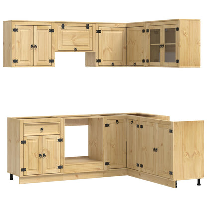 Schrank SKI 8 stk. Honigbraun Massives Kiefernholz