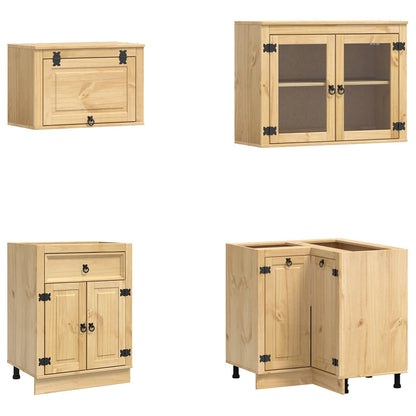 Schrank SKI 8 stk. Honigbraun Massives Kiefernholz