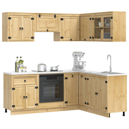 Schrank SKI 8 stk. Honigbraun Massives Kiefernholz