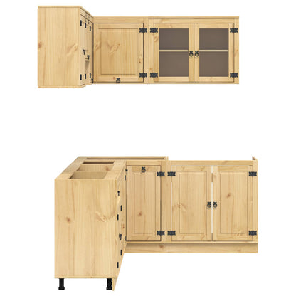 Schrank SKI 8 stk. Honigbraun Massives Kiefernholz