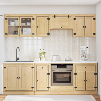 Schrank SKI 8 stk. Honigbraun Massives Kiefernholz