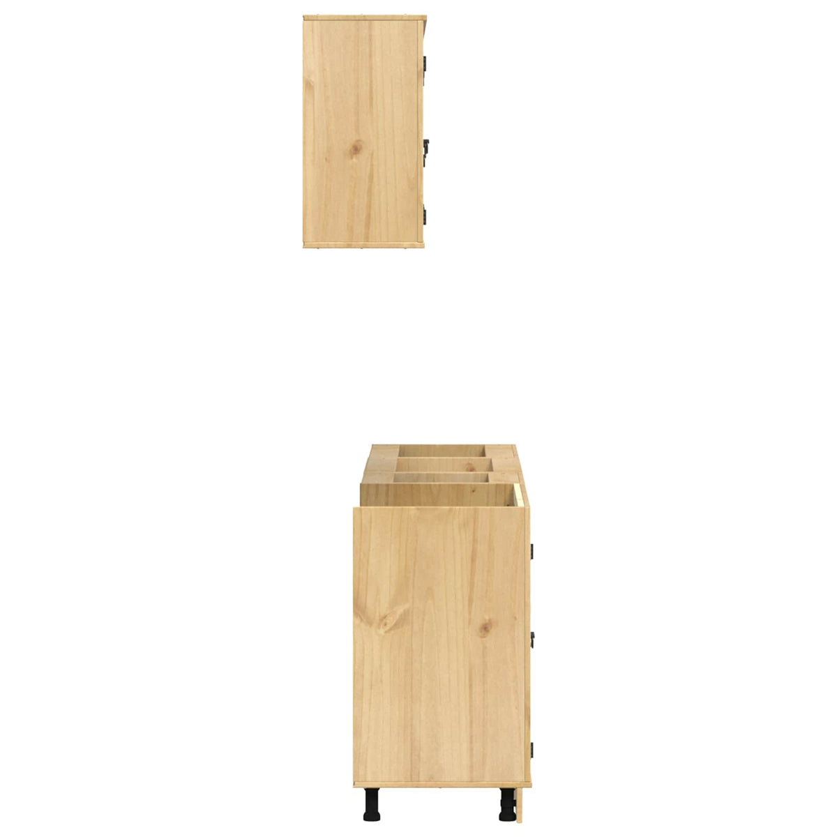 Schrank SKI 8 stk. Honigbraun Massives Kiefernholz