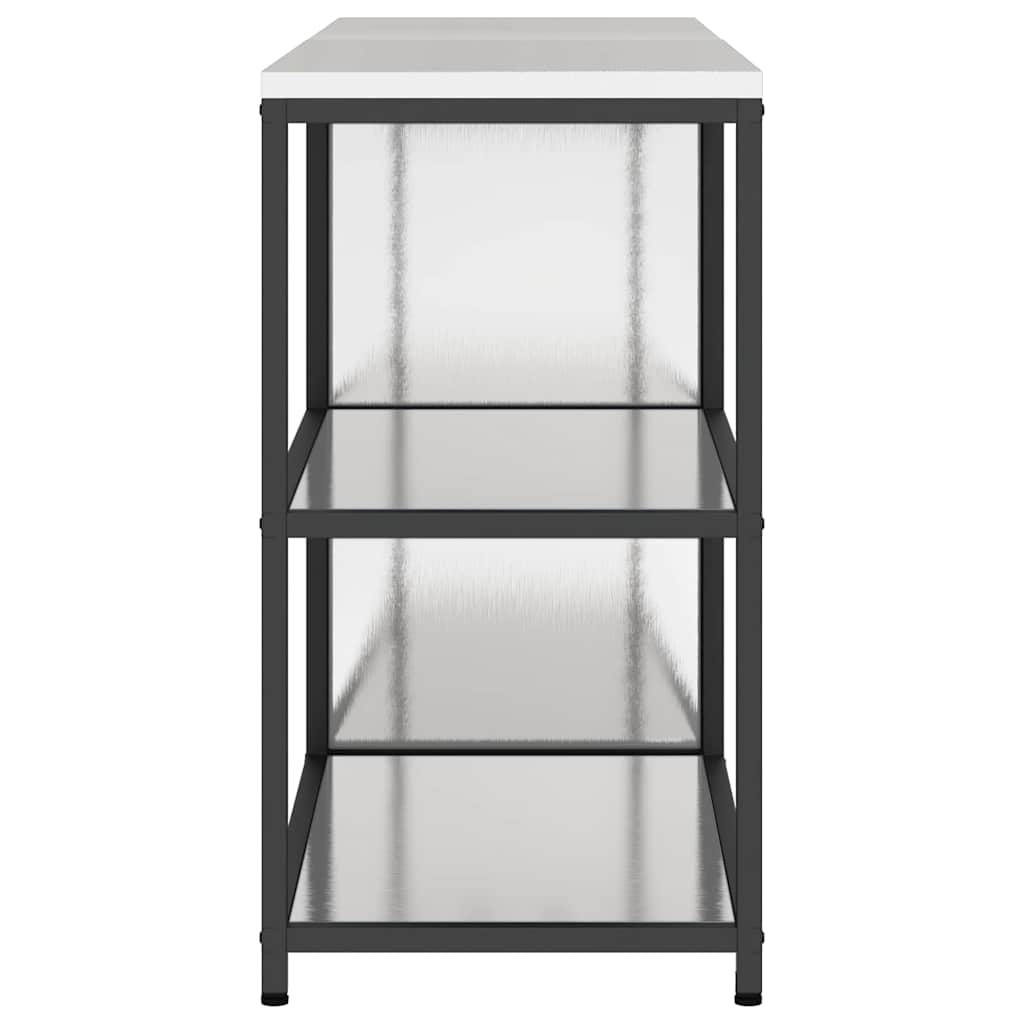 Aufbewahrungsset für die Küche mit Regal 2 pcs Silber Stahl