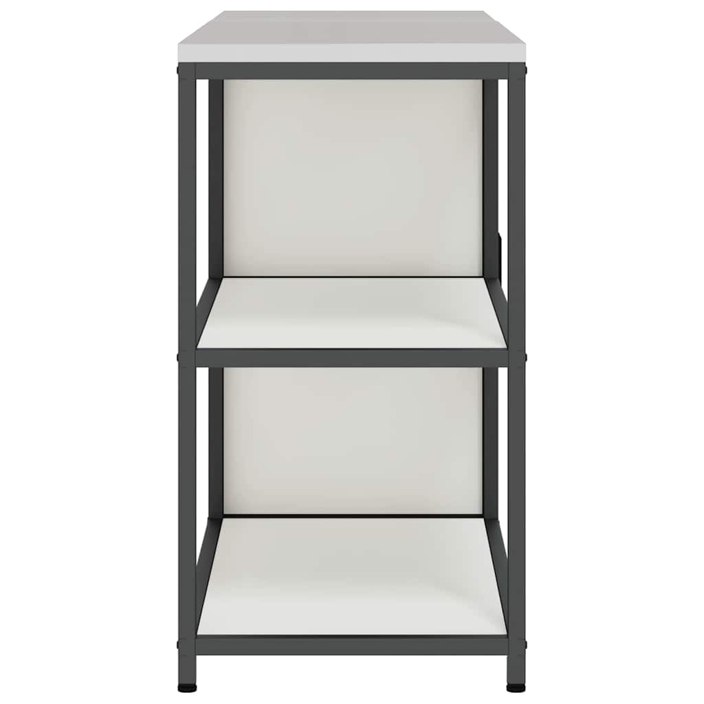 Küchenlager-Set mit Regal 2 pcs Weiß Kaltgewalzter Stahl