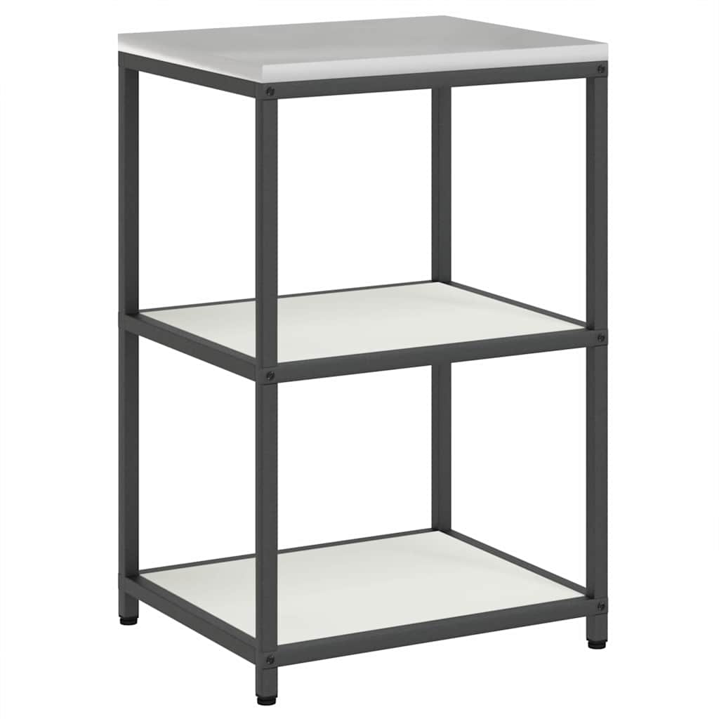 Aufbewahrungsset für die Küche mit Regal 2 pcs Weiß Stahl