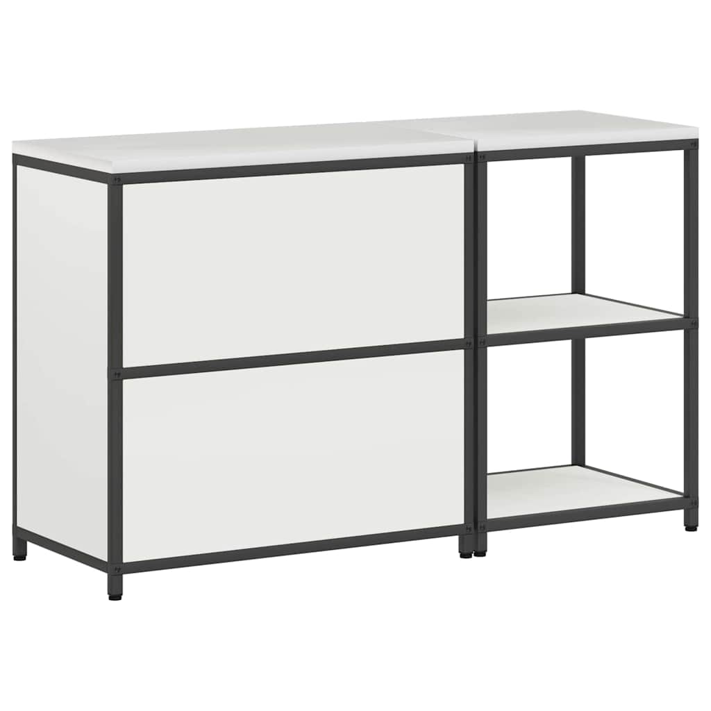 Aufbewahrungsset für die Küche mit Regal 2 pcs Weiß Stahl