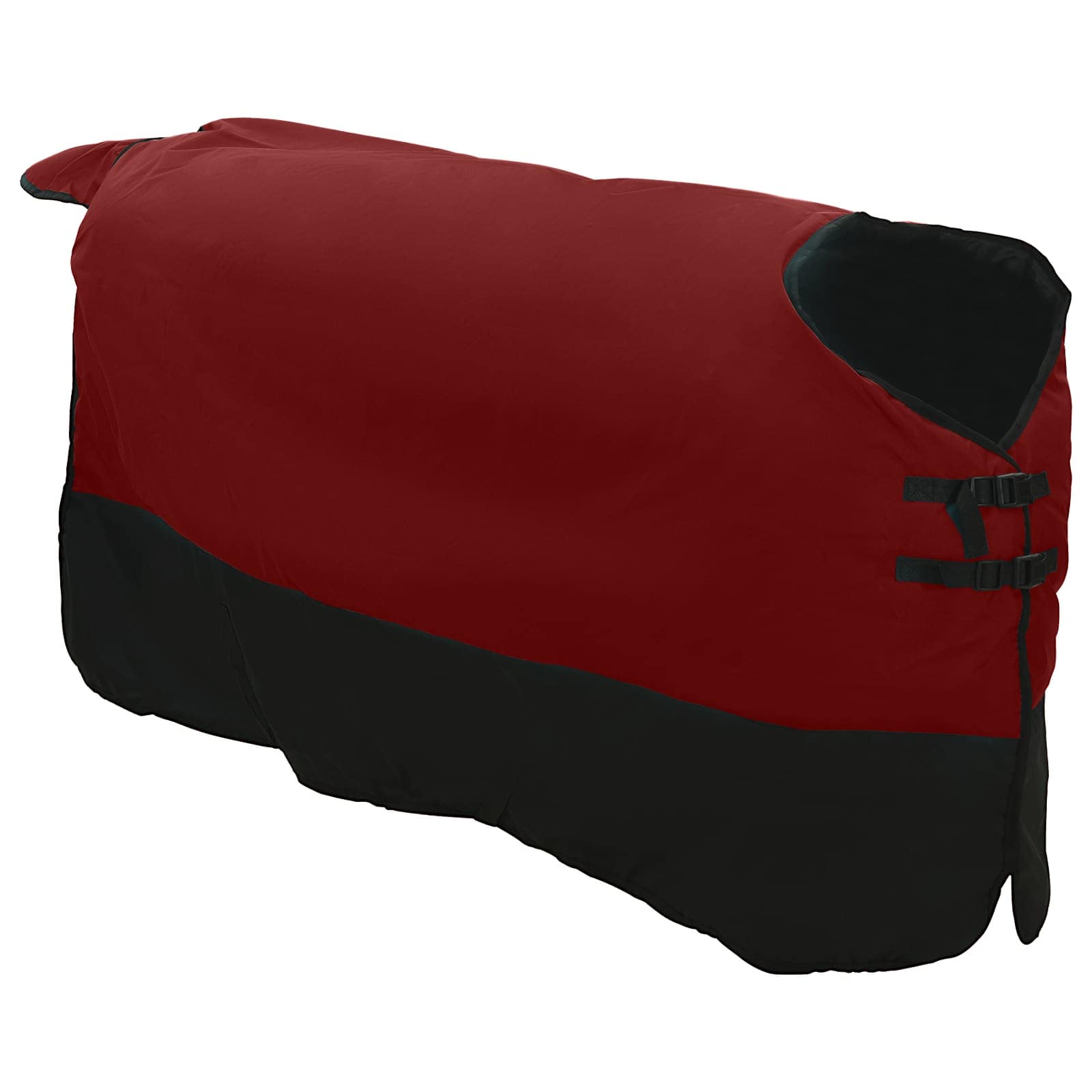 Pferdedecke Bordeaux und Schwarz 95 cm Polyester
