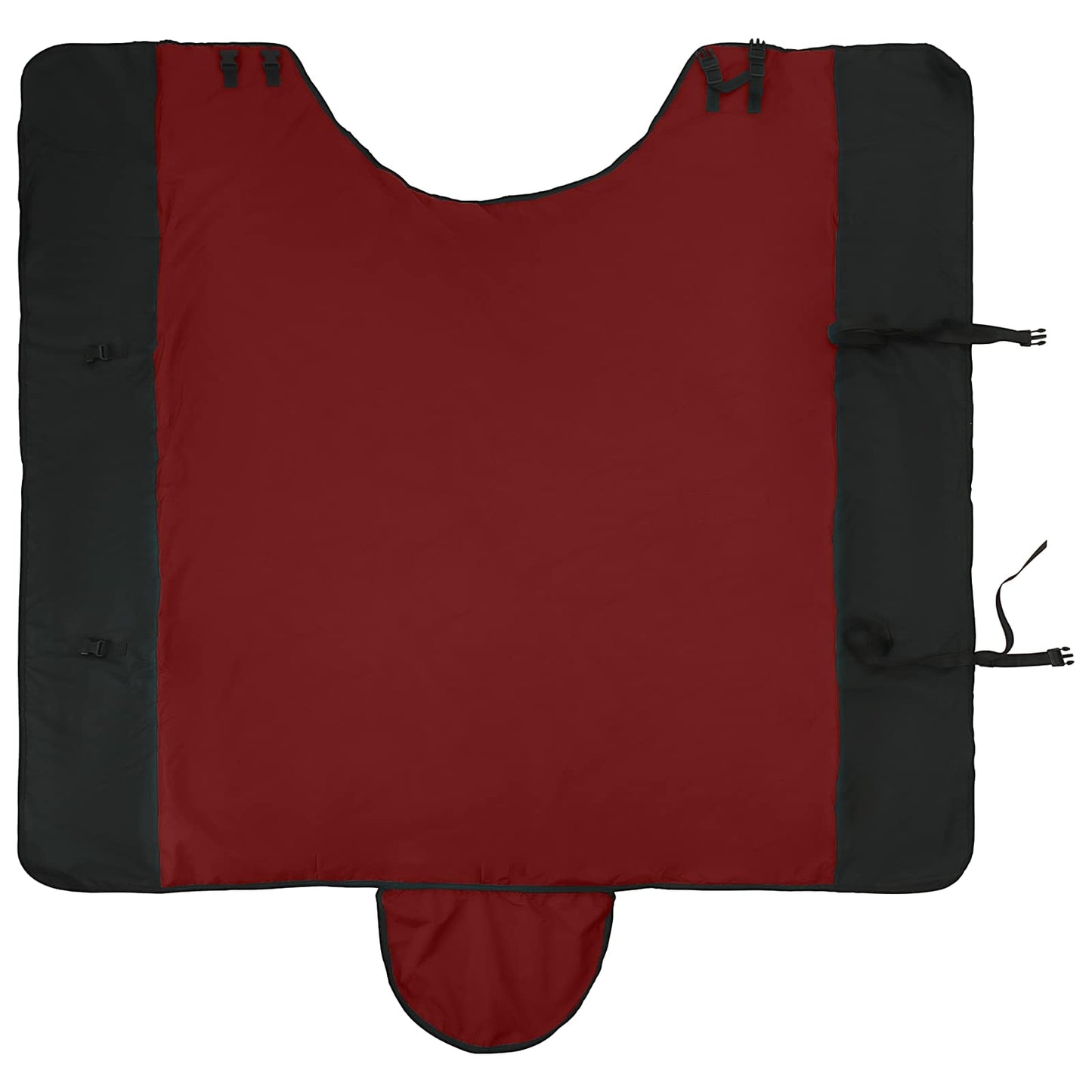 Pferdedecke Bordeaux und Schwarz 95 cm Polyester
