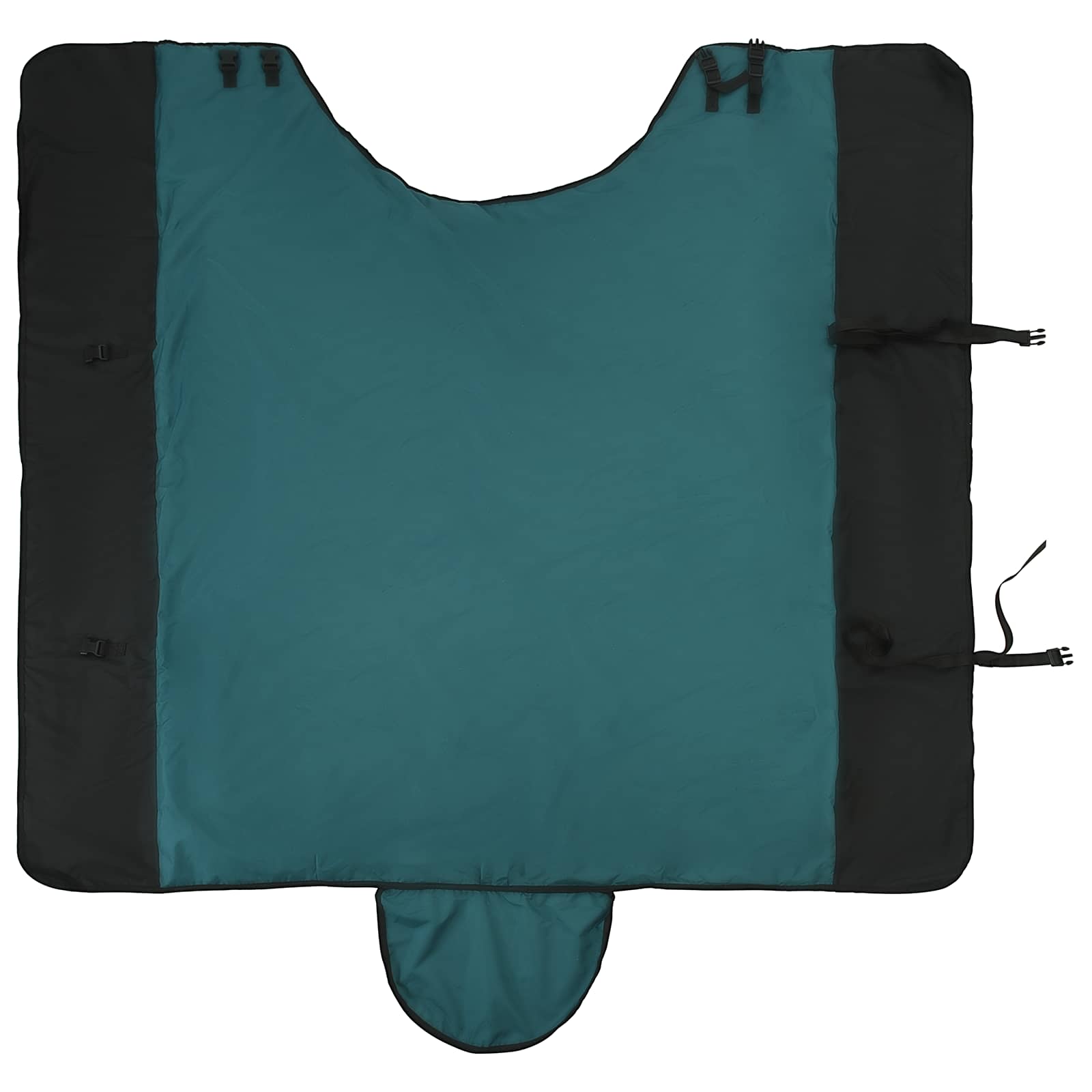 Pferdedecke Dunkelgrün und Schwarz 135 cm Polyester