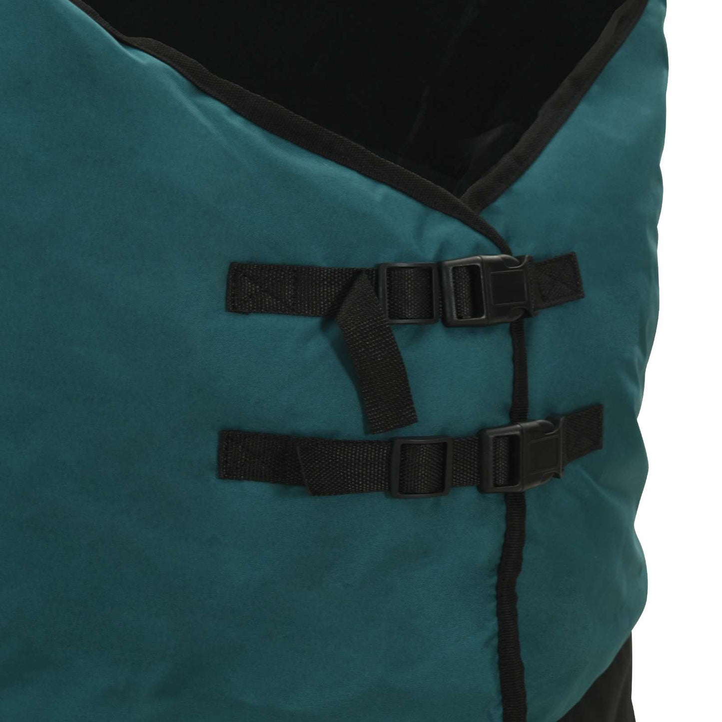 Pferdedecke Dunkelgrün und Schwarz 145 cm Polyester