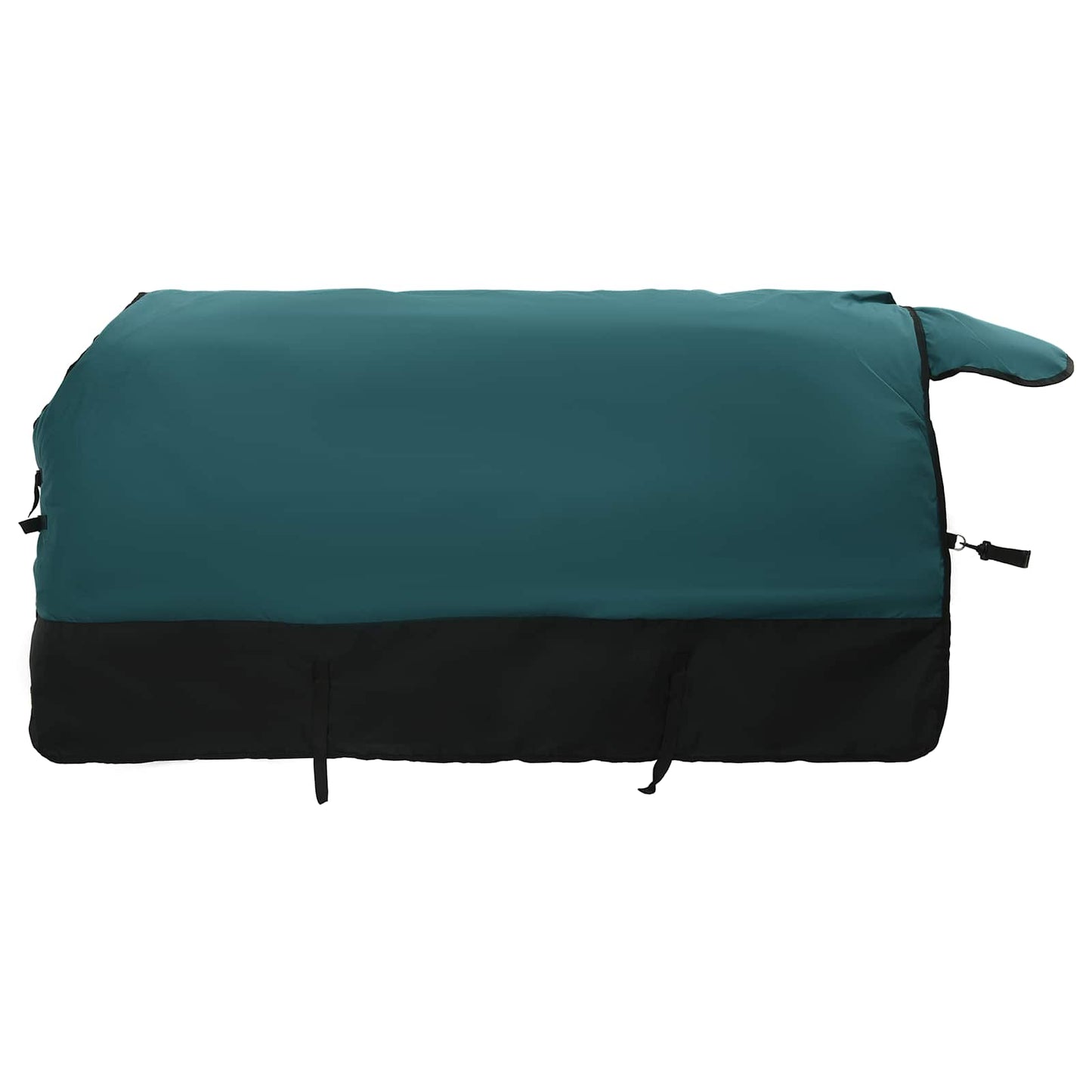 Pferdedecke Dunkelgrün und Schwarz 145 cm Polyester