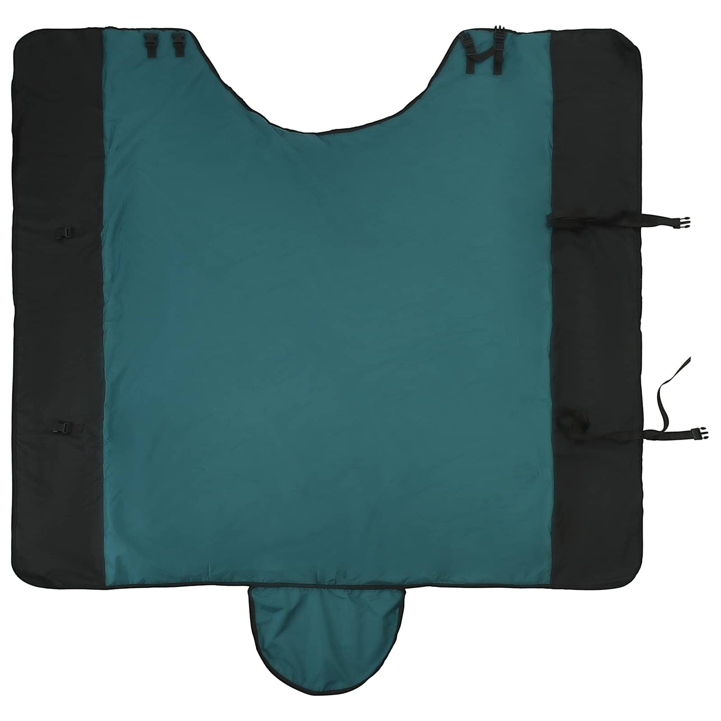 Pferdedecke Dunkelgrün und Schwarz 155 cm Polyester