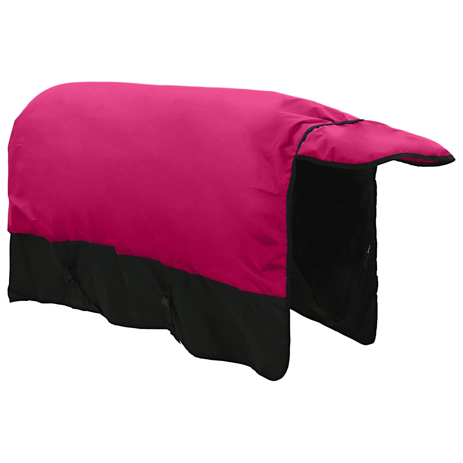 Pferdedecke Rosa und Schwarz 155 cm Polyester