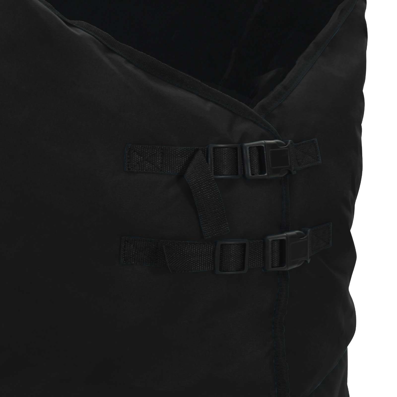 Pferdedecke Voll Schwarz 115 cm Polyester