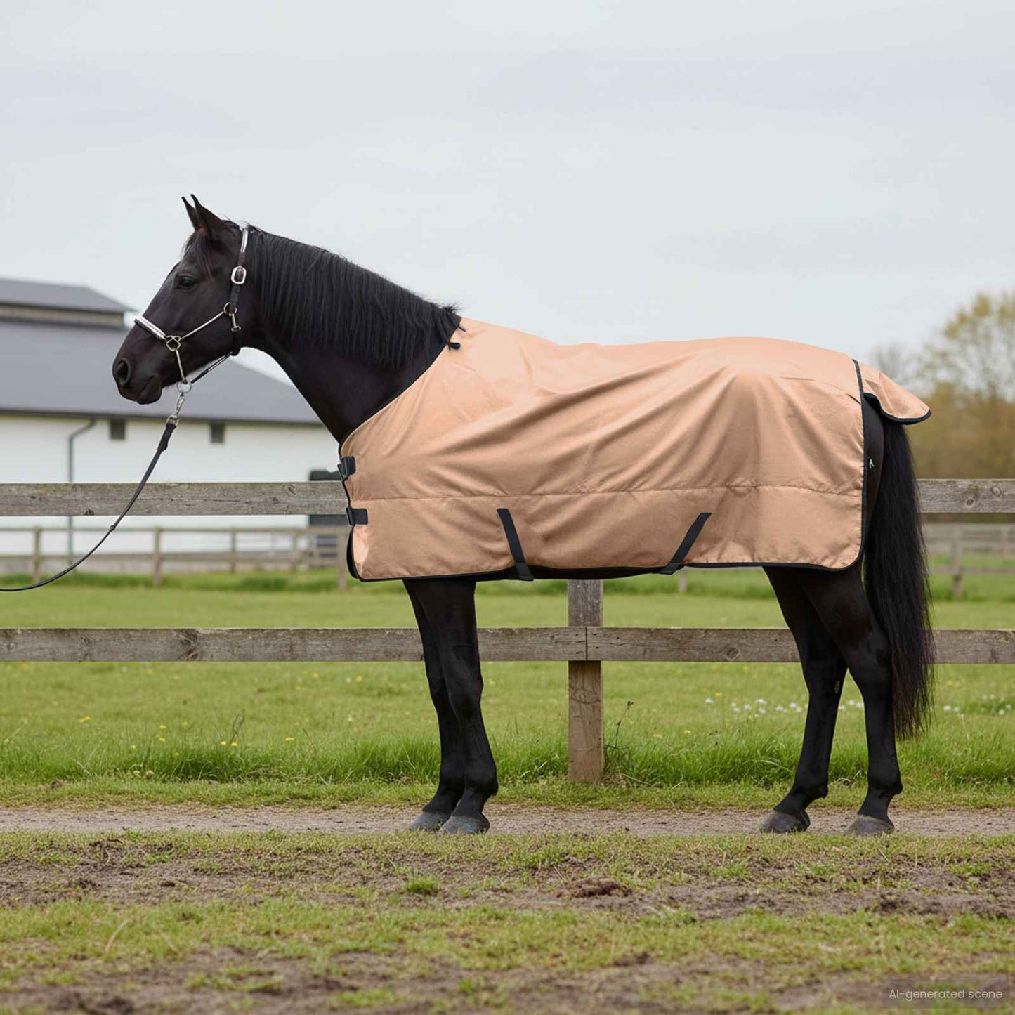 Pferdedecke Cappuccino 135 cm Polyester