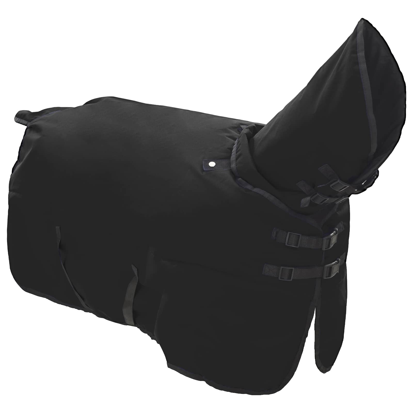Pferdedecke Voll Schwarz 145 cm Polyester