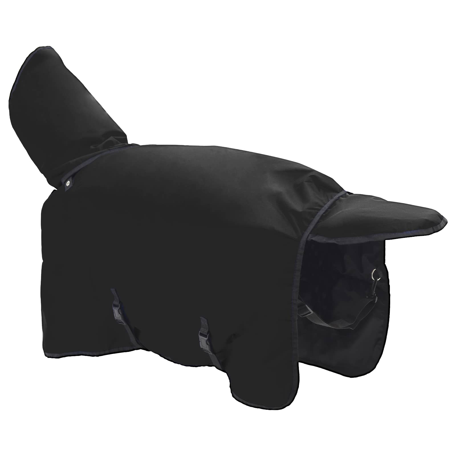 Pferdedecke Voll Schwarz 145 cm Polyester