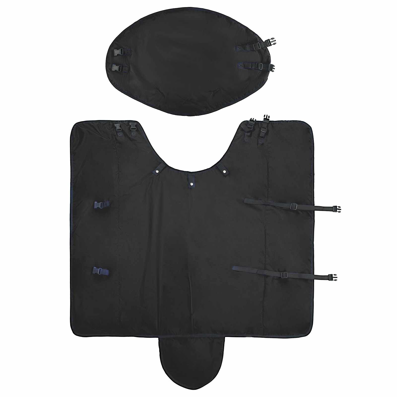 Pferdedecke Voll Schwarz 145 cm Polyester
