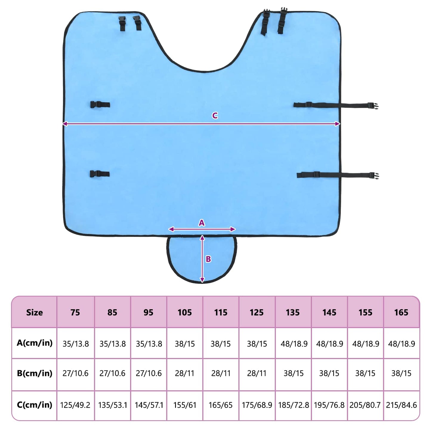 Pferdedecke Volles Aqua 115 cm Polyester-Fleece