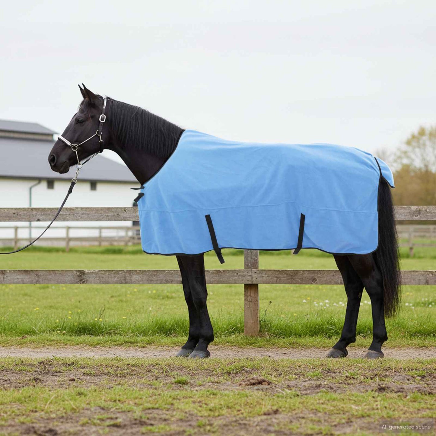 Pferdedecke Volles Aqua 155 cm Polyester-Fleece