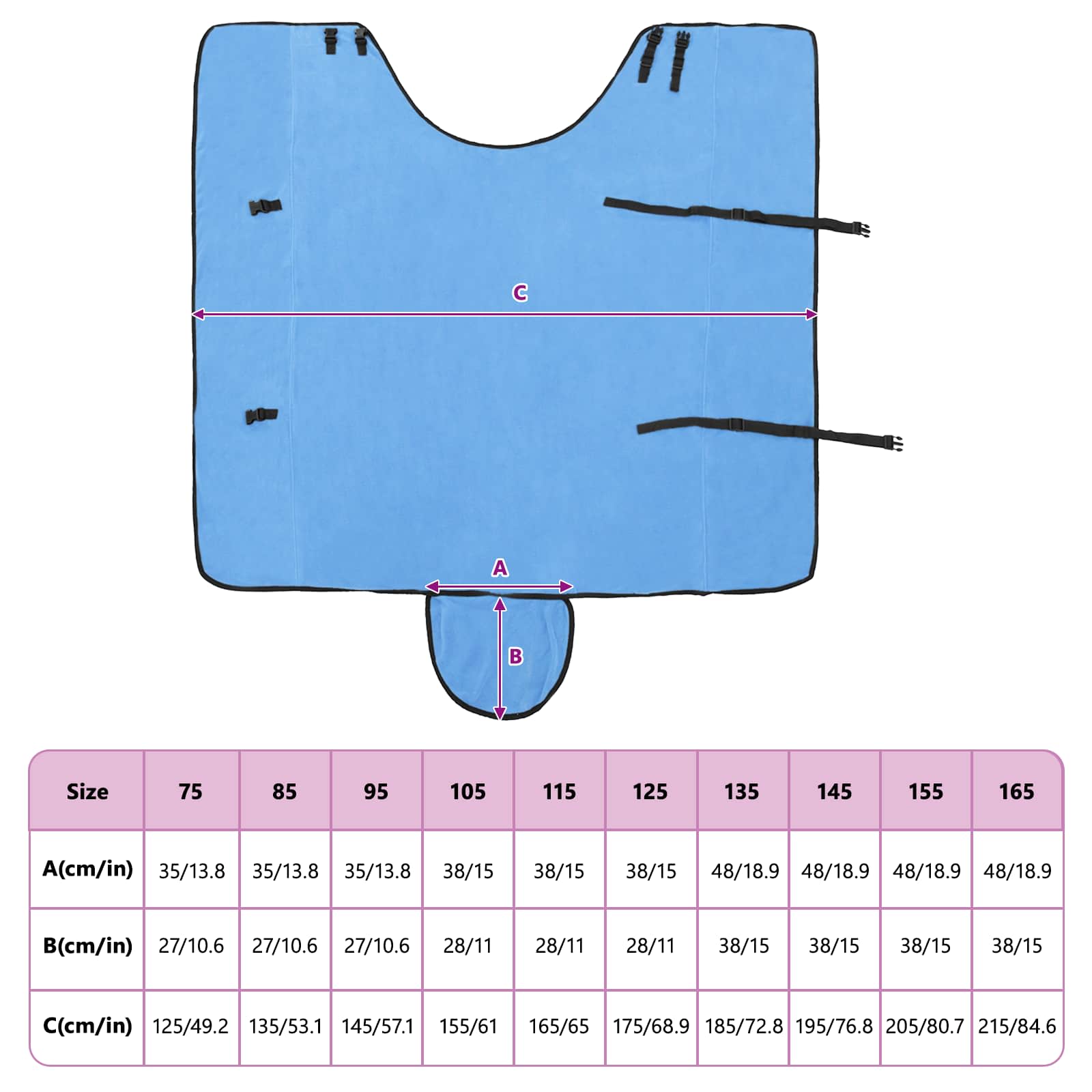 Pferdedecke Volles Aqua 155 cm Polyester-Fleece