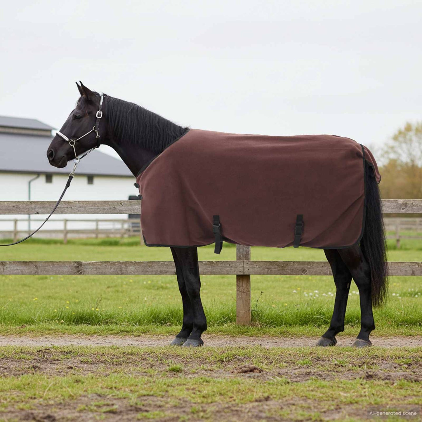 Pferdedecke Volles Dunkelbraun 105 cm Polyester-Fleece
