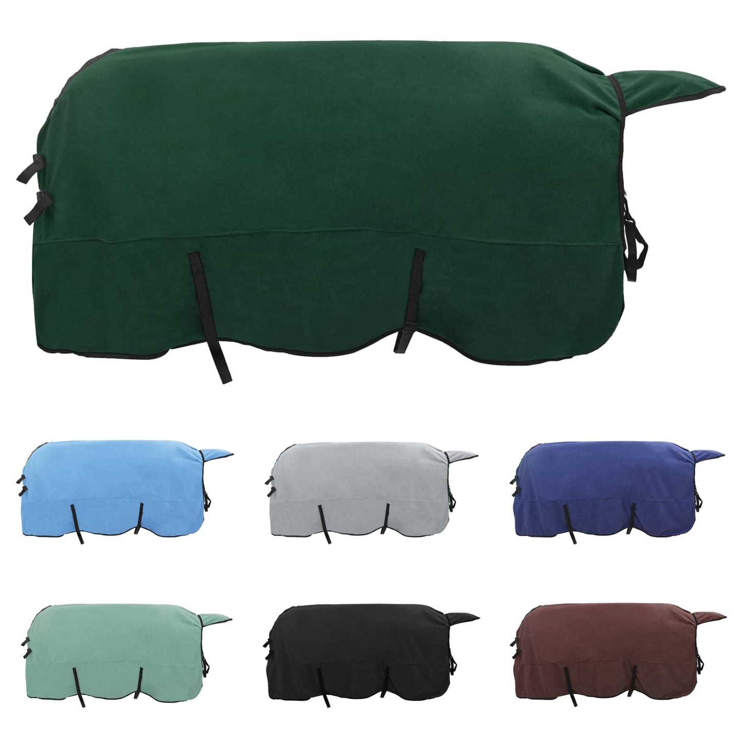 Pferdedecke Dunkelgrün 155 cm Polyester-Fleece