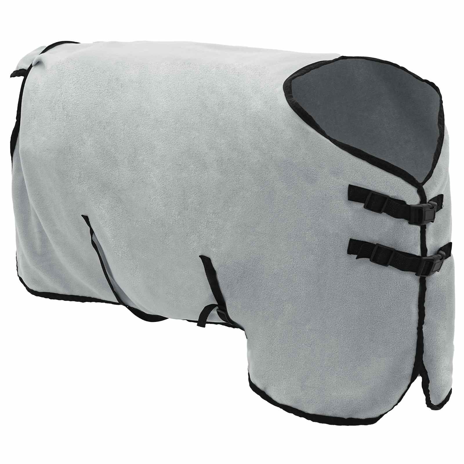 Pferdedecke Hellgrau und Rosa 115 cm Polyester-Fleece