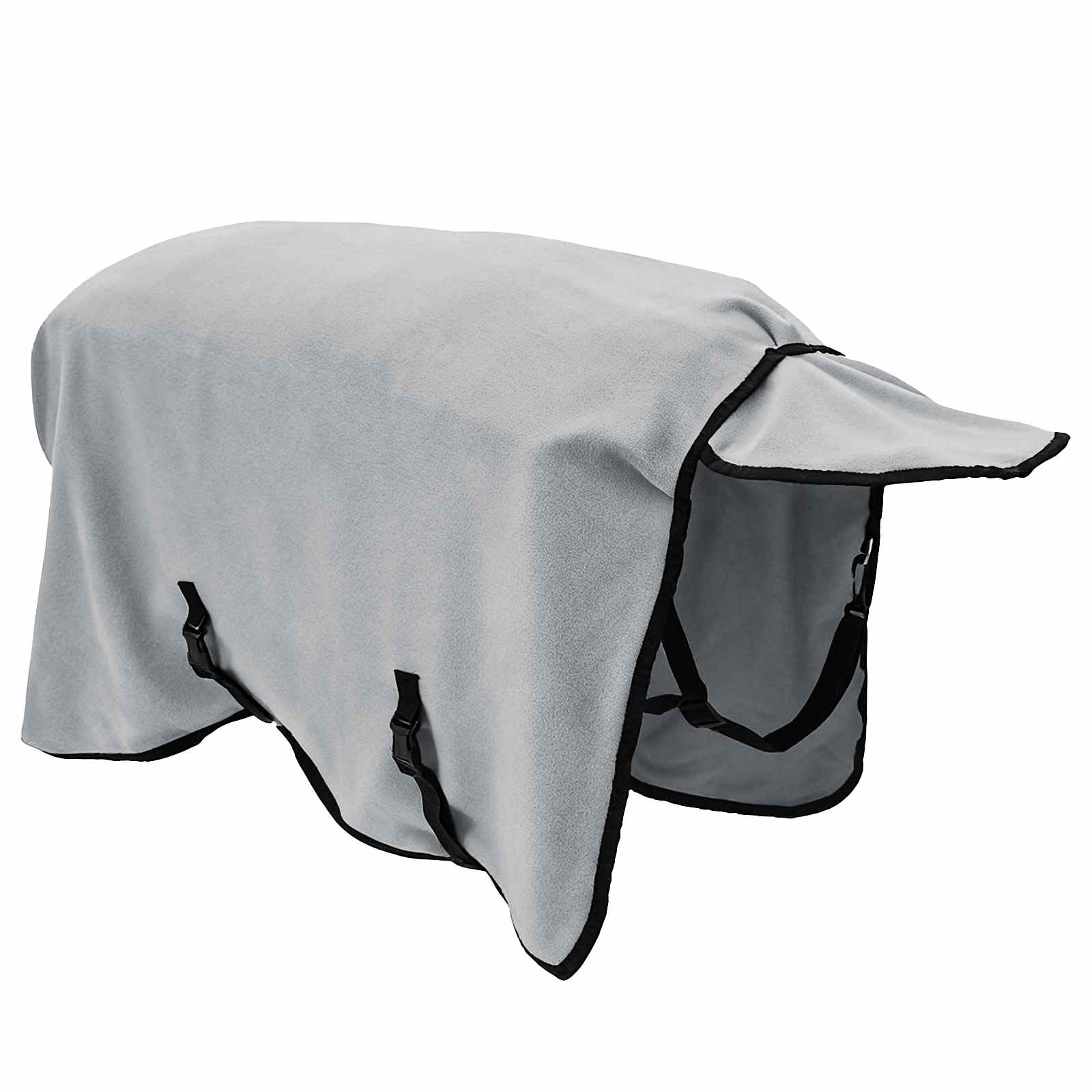 Pferdedecke Hellgrau und Rosa 115 cm Polyester-Fleece
