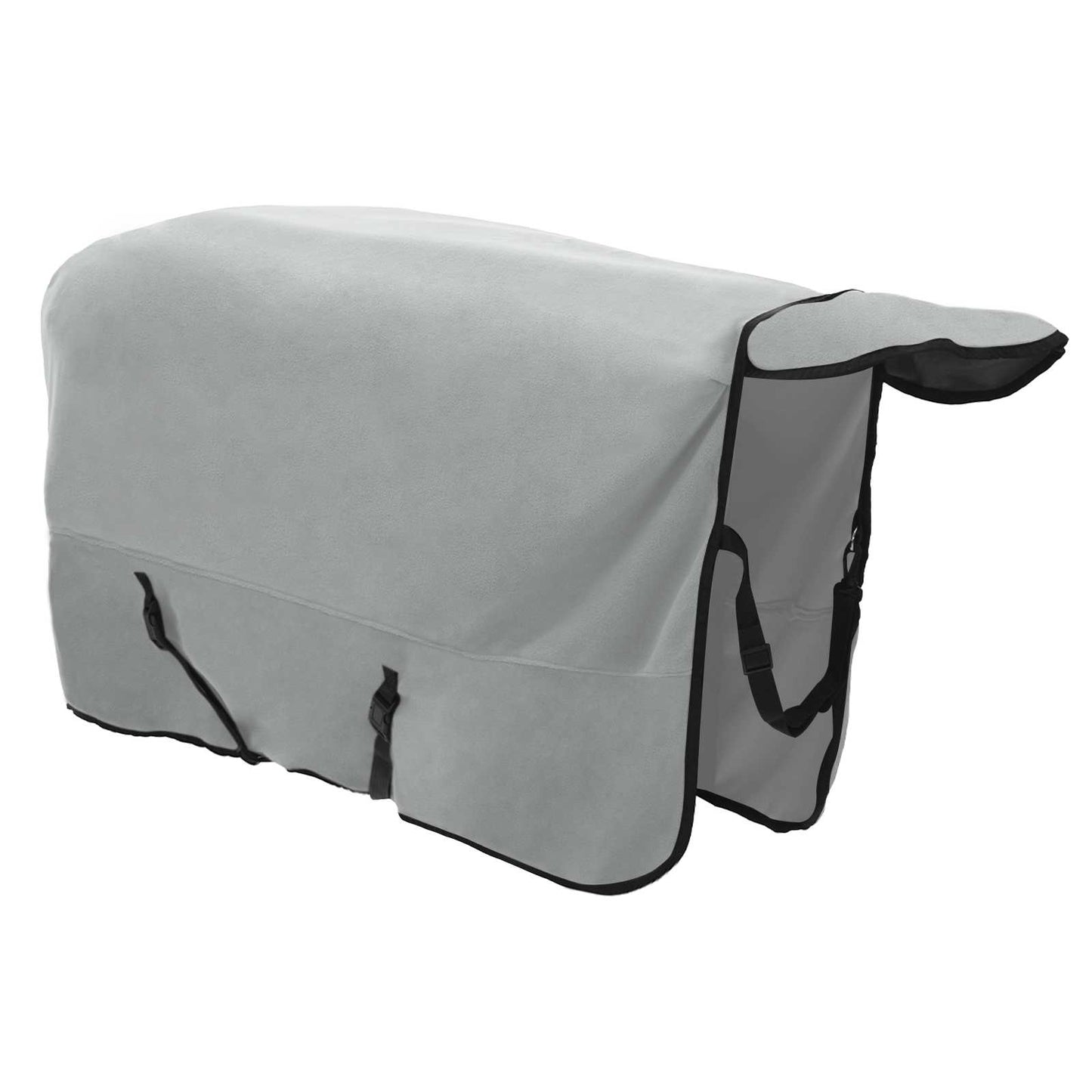 Pferdedecke Hellgrau und Rosa 125 cm Polyester-Fleece