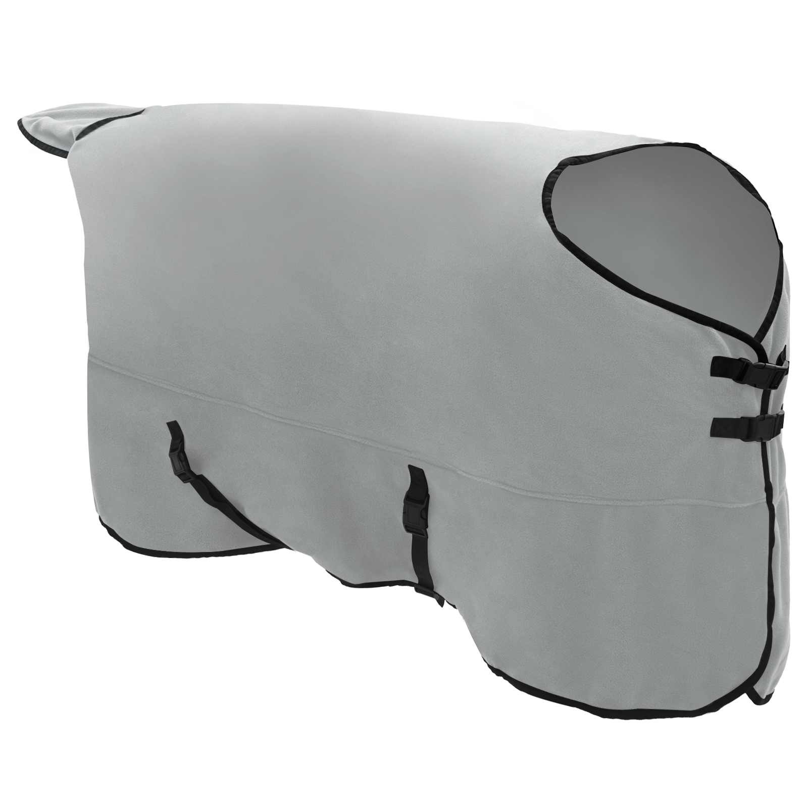 Pferdedecke Hellgrau und Rosa 135 cm Polyester-Fleece
