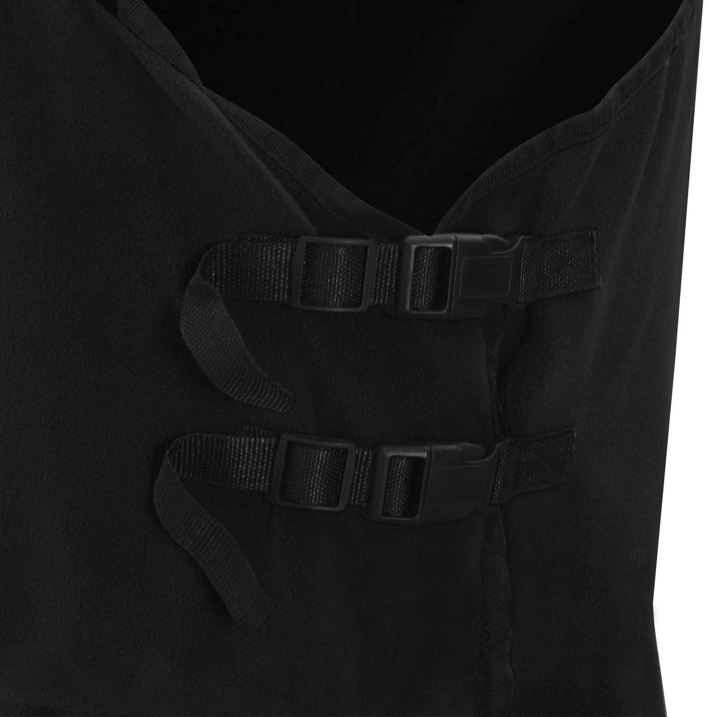Pferdedecke Schwarz 125 cm Polyester-Fleece