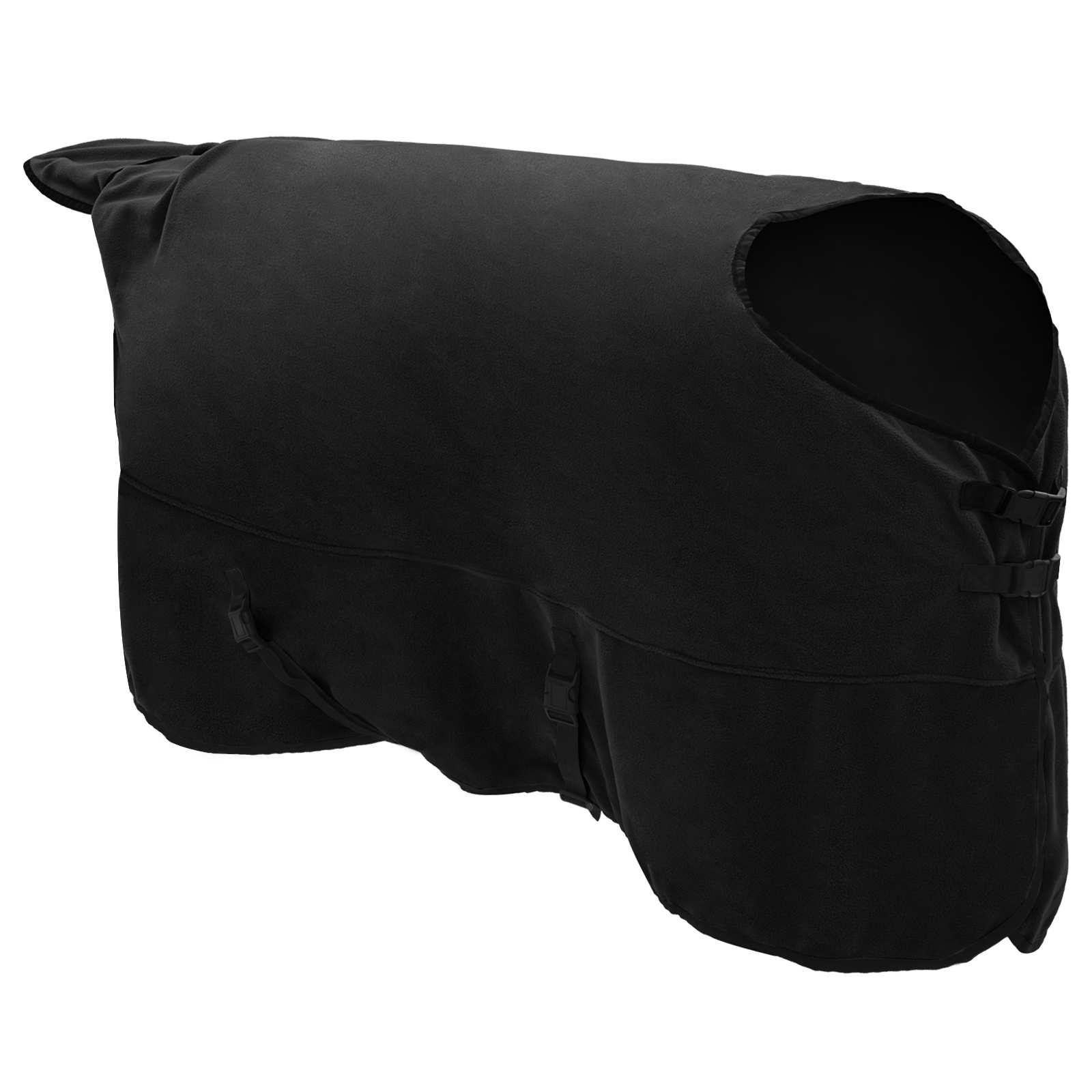 Pferdedecke Schwarz 125 cm Polyester-Fleece