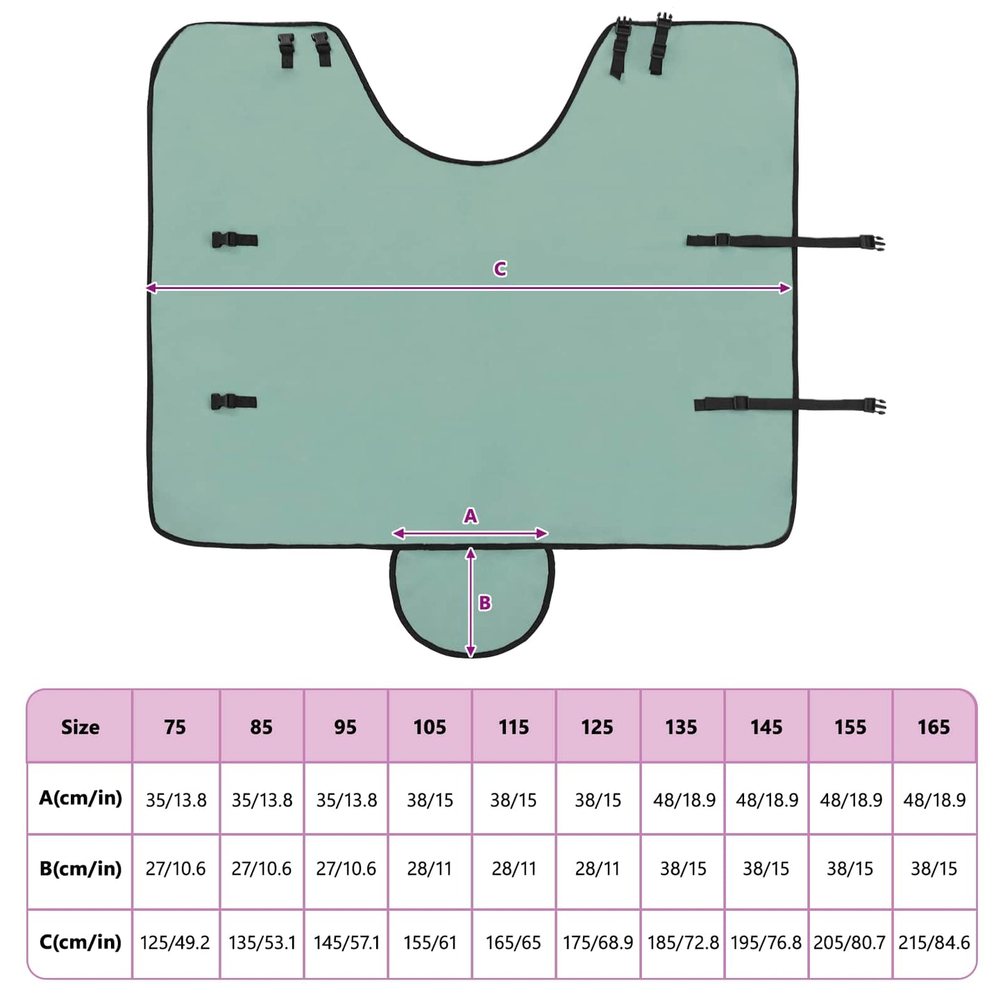 Pferdedecke Sondergrün 115 cm Polyester-Fleece