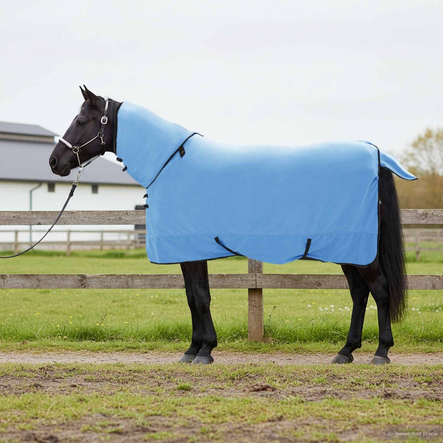 Pferdedecke Volles Aqua 145 cm Polyester-Fleece